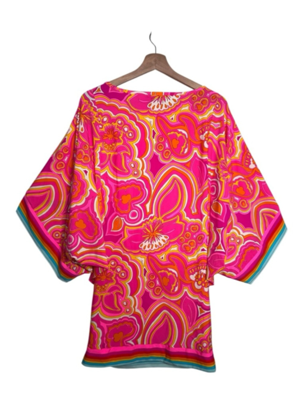 Trina Turk Morning Sunrise Swim Cover Mini Tunic Kaftan 25th Anniversary Medium - Picture 6 of 7